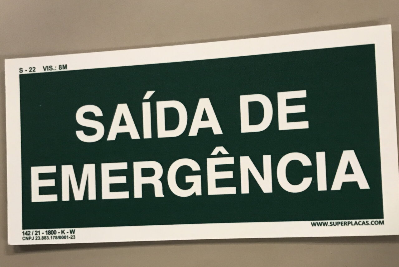 sinalização de emergência