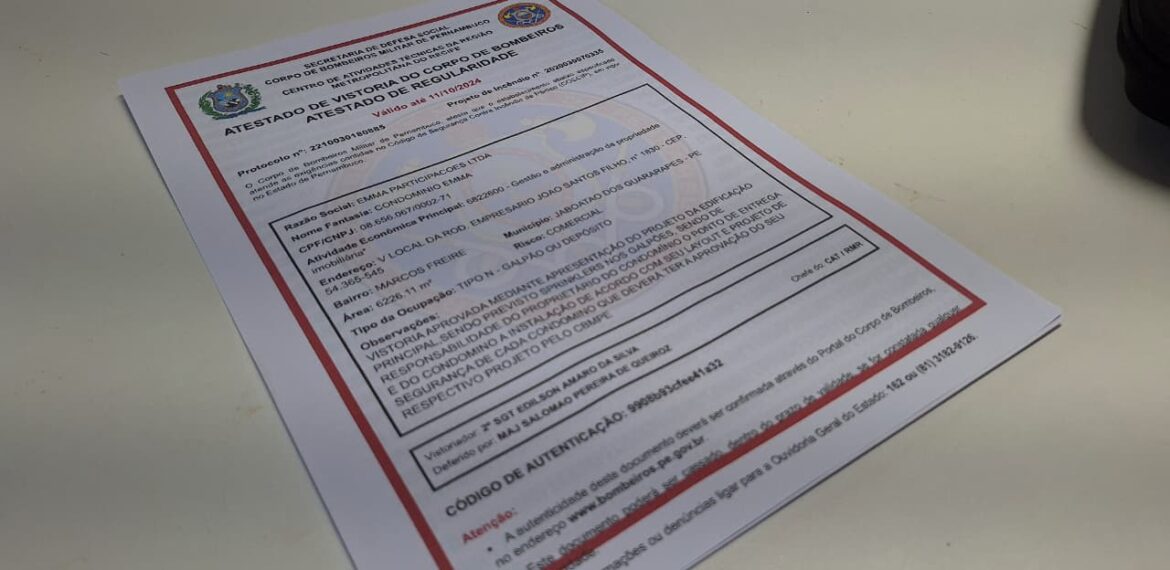 avcb, regularização